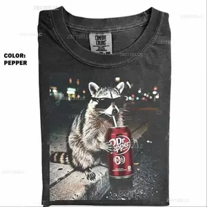 Vintage Raccoons Dr Pep.perr T-shirts, Funny Meme Genz Dank Raccoons, Trendy Shirt, Animal Meme Graphic Tee, Gift for Men, Women