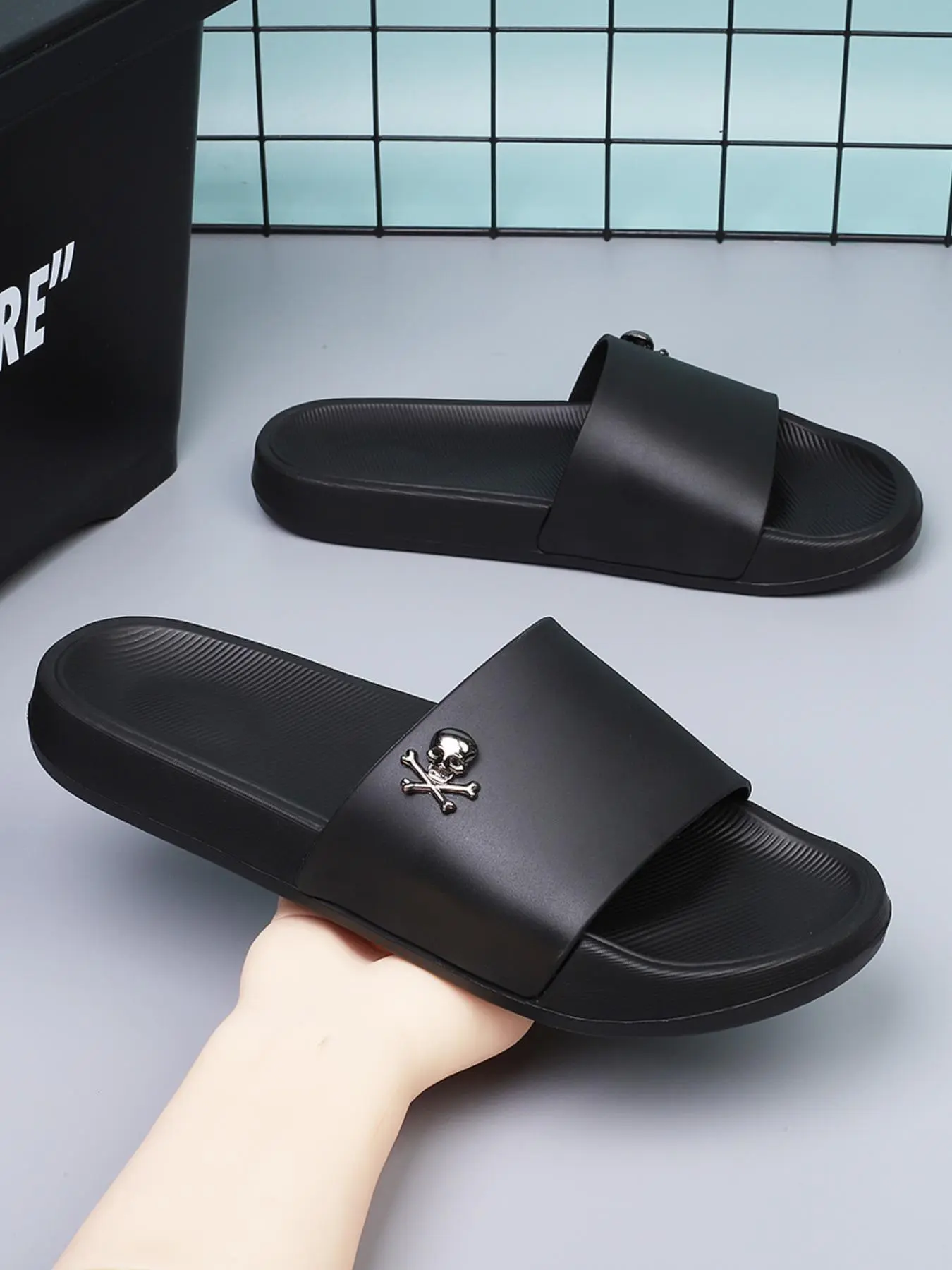 Men's Simple Plain EVA Slides, Casual Comfortable Home Slippers, Soft Non-slip Slippers for Indoor Outdoor Wear, House Slippers