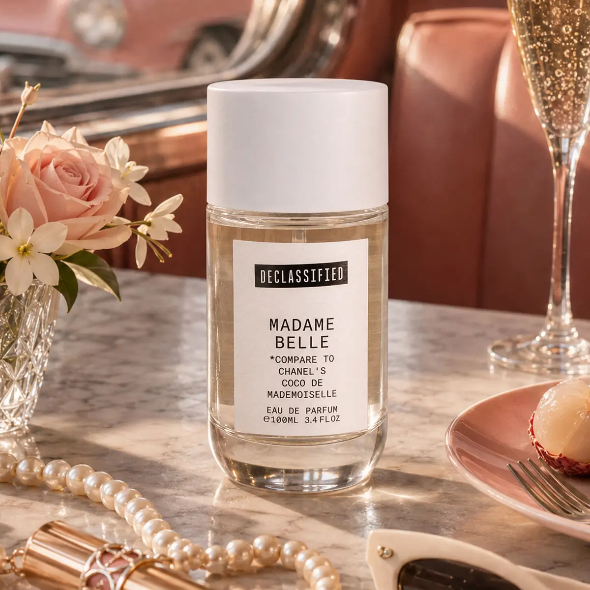 Declassified Madame Belle | Limitless Application | Bergamot, Orange, Grapefruit,Rose, Litchi, Jasmine, Patchouli, Vanilla, Musk | 100ml Women Eau de Parfum