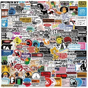 200 Funny Prank Meme Stickers, Waterproof No-Residue Luggage Guitar Decals, Fun Graffiti Stickers for Travel and Music Fans