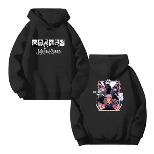 Anime Jujutsu Kaisen Hoodie Cartoon Graphic Long Sleeve Hooded Sweatshirt for Men Women Funny Clothes Gift for Anime Fan Summer Casual Top