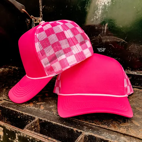 Checkered Mesh Back Cap