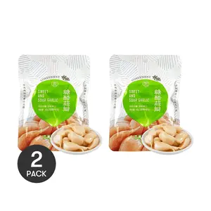 FRESHIPPO Sweet and Sour Garlic Cloves 2 Pack - 6.35 oz Each | Crunchy Garlic Snack