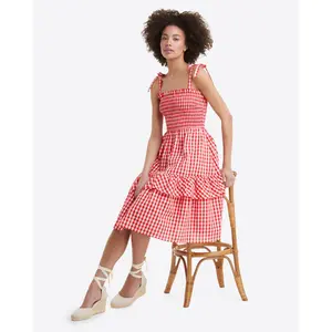 Taylor Dress in Poppy Red Gingham