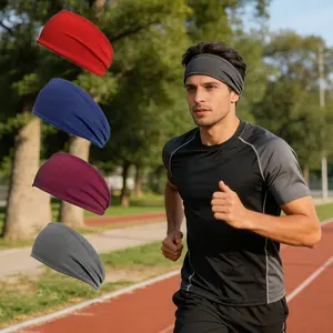 4pcs/set Men's and Women's Sports Elastic Headband, Moisture Wicking Running Sports Headband Suitable for Running, Cycling, and Fitness, Breathable Sports Headband