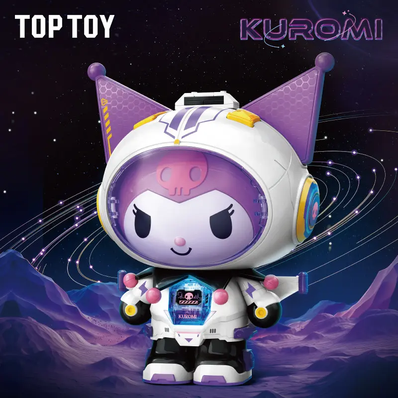 TOPTOY Kuromi Interstellar Voyage Large Interlocking Buildable Blocks Kit, Brick Art, Space Adventure Art, Exquisite Collectible, Fun to Assemble, Durable, Gift-Ready Cute Toy for Kids & Kuromi Fans, Room Decoration, Back-to-School Gifts
