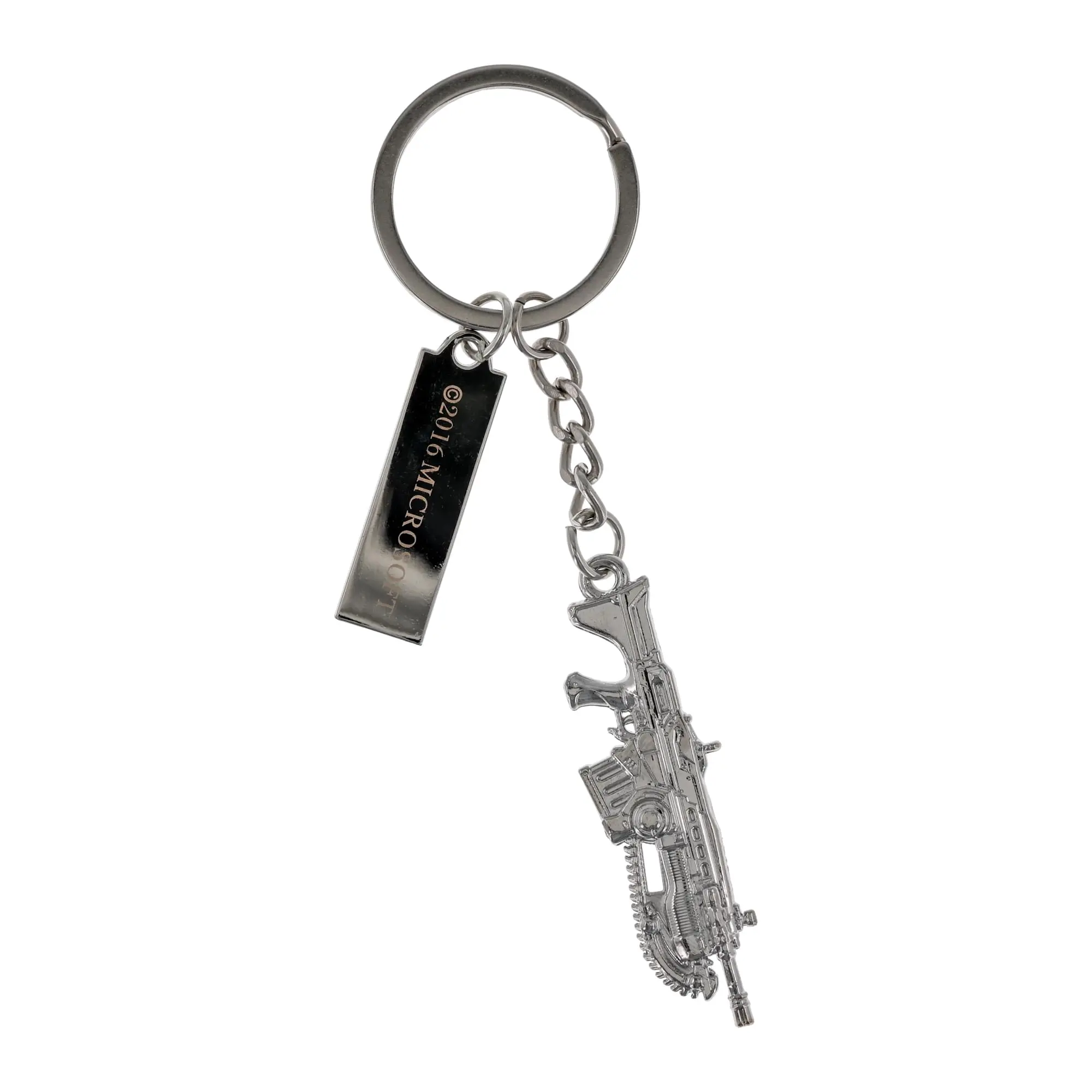 Gears of War 4 Chainsaw Lancer Pewter 3D Relief Keychain, Collector's Edition Video Game Gift Keychain for Backpack or Bag, Metal