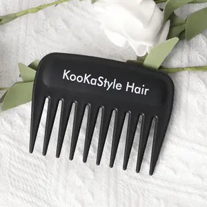 [KooKaStyle]-WYT Wide Tooth Comb, Portable Anti-static Comb for Human Hair Synthetic Hair Extensions Wigs Hairpieces, Styling Hair Comb for Straight Wavy Hair for Women2#