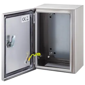 VEVOR NEMA Stainless Steel Enclosure, 16 x 12 x 8\'\' NEMA 4X Steel Electrical Box, IP66 Waterproof & Dustproof, Outdoor/Indoor Electrical Junction Box, with Mounting Plate