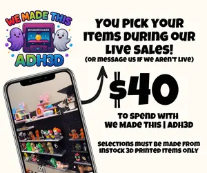 $40 We Made This ADHD Box of 3D Printed Items Customize During Live Sale Modern Selections Must Be Made From Instock Items Only