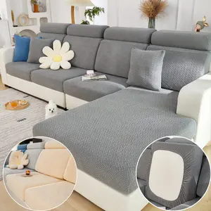 Couch Covers Magic Sofa Covers 2024 New Wear-Resistant Universal Sofa Cover Washable L Shape Stretch Couch Covers Cushion Slipcovers for Sectional Sofa (Texture Gray,Pillowcase)