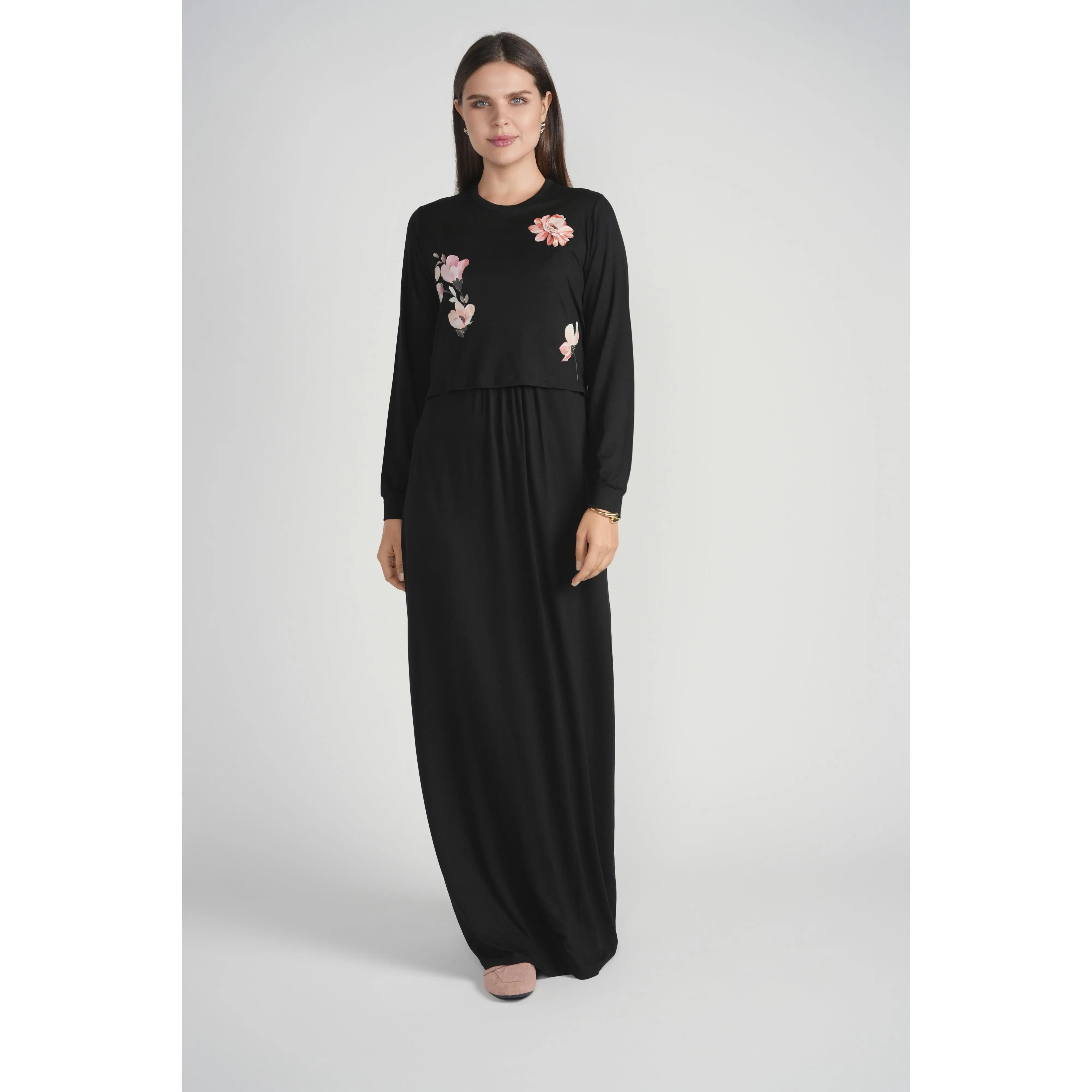 Floral Printed Nursing Nightgown