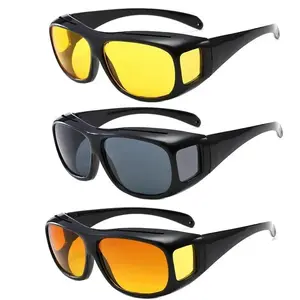 XUH 3-Pack Anti-Glare Night Vision Sunglasses for Men - Anti-Ultraviolet UV400 Protection, Dual-Use Comfortable Eyewear for City Commute, Highway Driving, Anti-Ultraviolet Men's Sunglasses