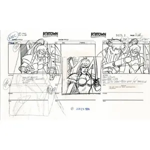 Jim Lee Wildc.a.t.s. Wildcats Production Animation Storyboard Nelvana 1994-5 D1-032
