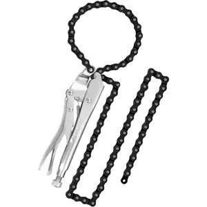 Locking Chain Clamp, 9-Inch Locking Chain Pliers with 47.2" Chain, 14.2" Diameter, Quick Release