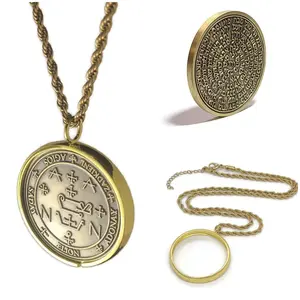 Archangel Zadkiel Necklace - Mercy & Grace Talisman Pendant with 72 Names of God