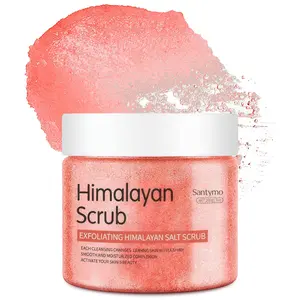 JD CONCEPT Santymo Himalayan Salt Scrub, 7 oz Natural Exfoliating Scrub with Squalane & Aloe Vera, Deeply Moisturizing for Body & Face, Targets Stretch Marks, Fine Lines, Wrinkles, Self Care Gift
