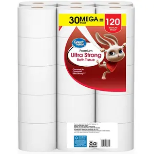 Great Value Ultra Strong 2-Ply Toilet Paper, 30 Mega Rolls