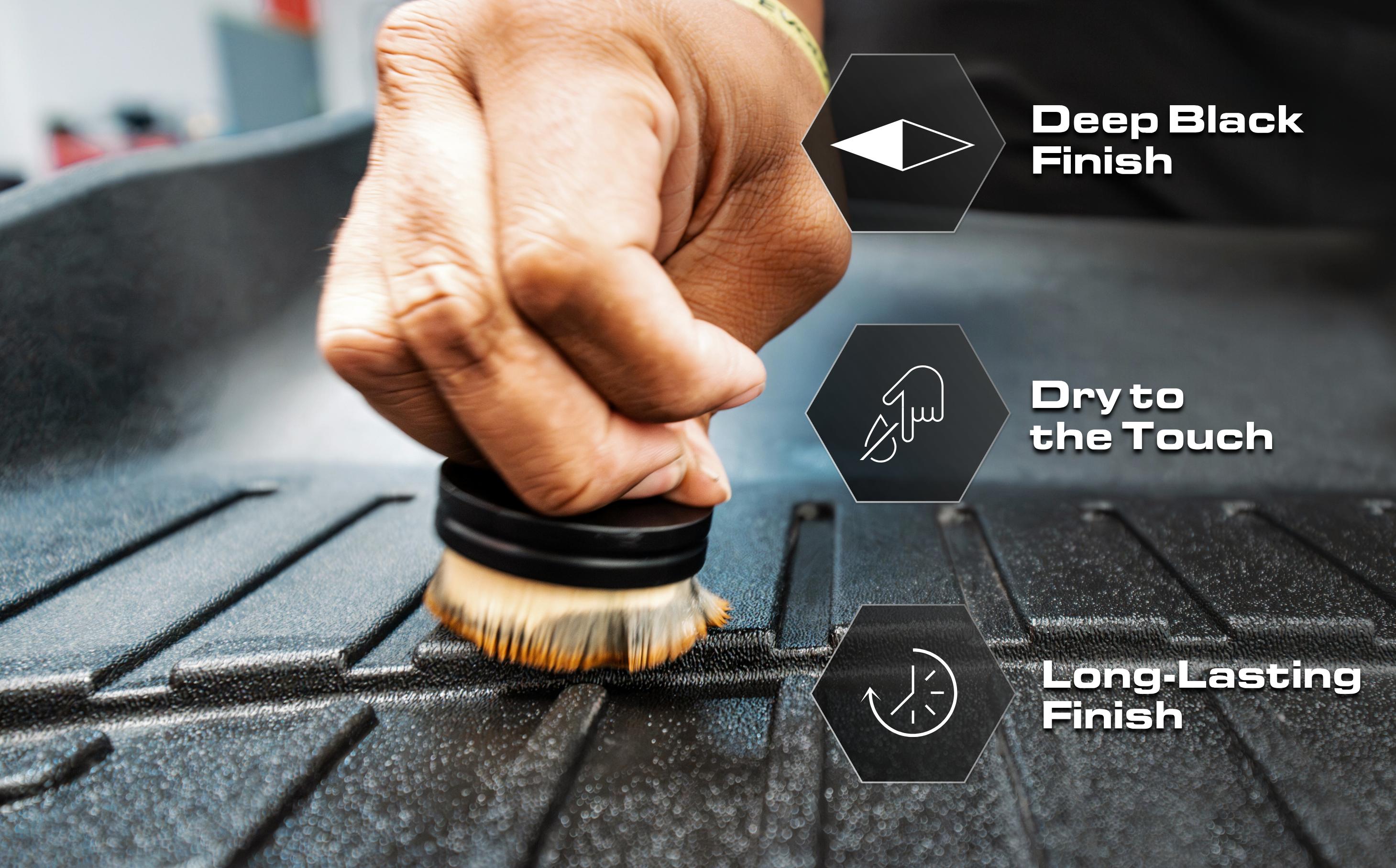 BLACKLINE Blackout Trim & Tire Dressing Bundle – Deep Black No-Sling Shine, Gel & Sprayable Kits with Wheel N' Tire Cleaner, Wheel Mitt & Pro Brush Sets, Complete Wheel Detailing Systems