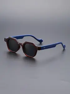 Women's Polygonal Sunglasses, Vintage Hong Kong Style Small Frame Shades, Uv400 Protection, Outdoor Driving Sun Glasses