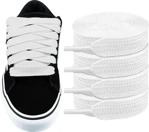 2 Pairs  Shoelaces for  Knu Skool, 16MM Chunky Thick Flat Wide  Shoe Laces Replacement for Sneaker Shoes