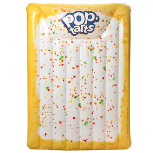 Pop-Tarts Pool Tanning Float - 5.5 Feet Tall Frosted Strawberry Design for Pool Parties Beach Outings & Backyard Barbecues Puncture Resistant Durable Eye Catching