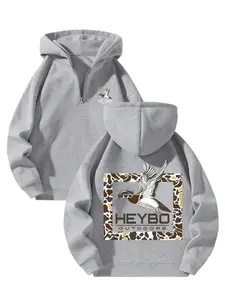 Men's Fleece Hoodie, Long Sleeve Half Zip Design, Warm and Comfortable, Perfect for Daily Wear, Ideal for Cold Weather