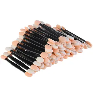 50pcs Disposable Double-Sided Eyeshadow Applicators Sponge Brush Eye Makeup Tool