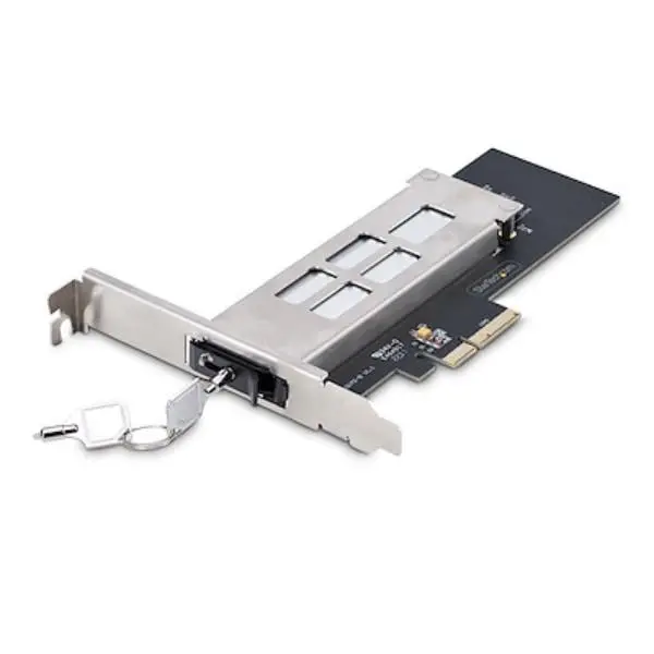 StarTech M2-REMOVABLE-PCIE-N1 M.2 NVMe SSD to PCIe x4 Removable Mobile Rack & Backplane for PCIe Expansion Slot