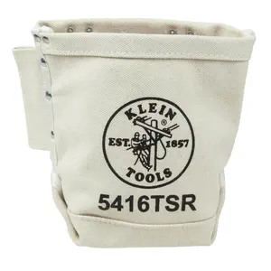9 in. Canvas Bull-Pin and Bolt Tool Bag with Drain Holes