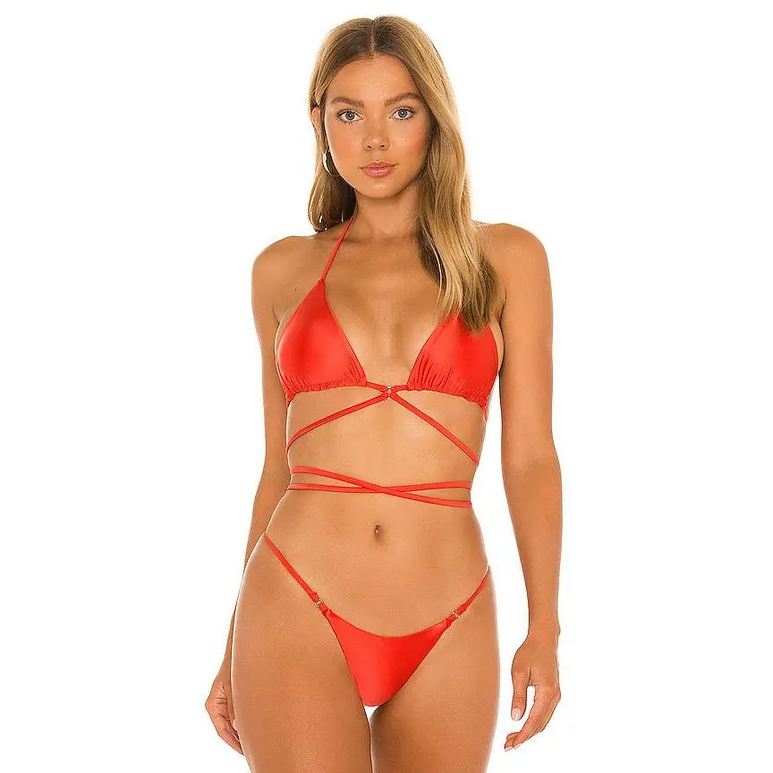 Frankies Bikinis X REVOLVE Tatum Bikini Top in Grenadine