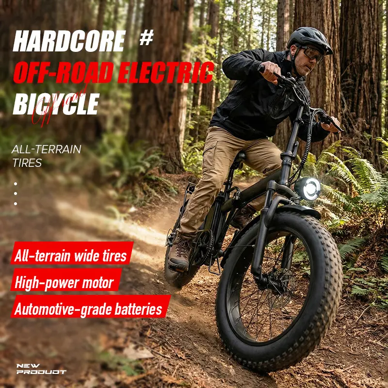 20-in Adult Double-Seat Folding Electric Bicycle - 700W High-Speed Motor, 20 mph Max Speed
