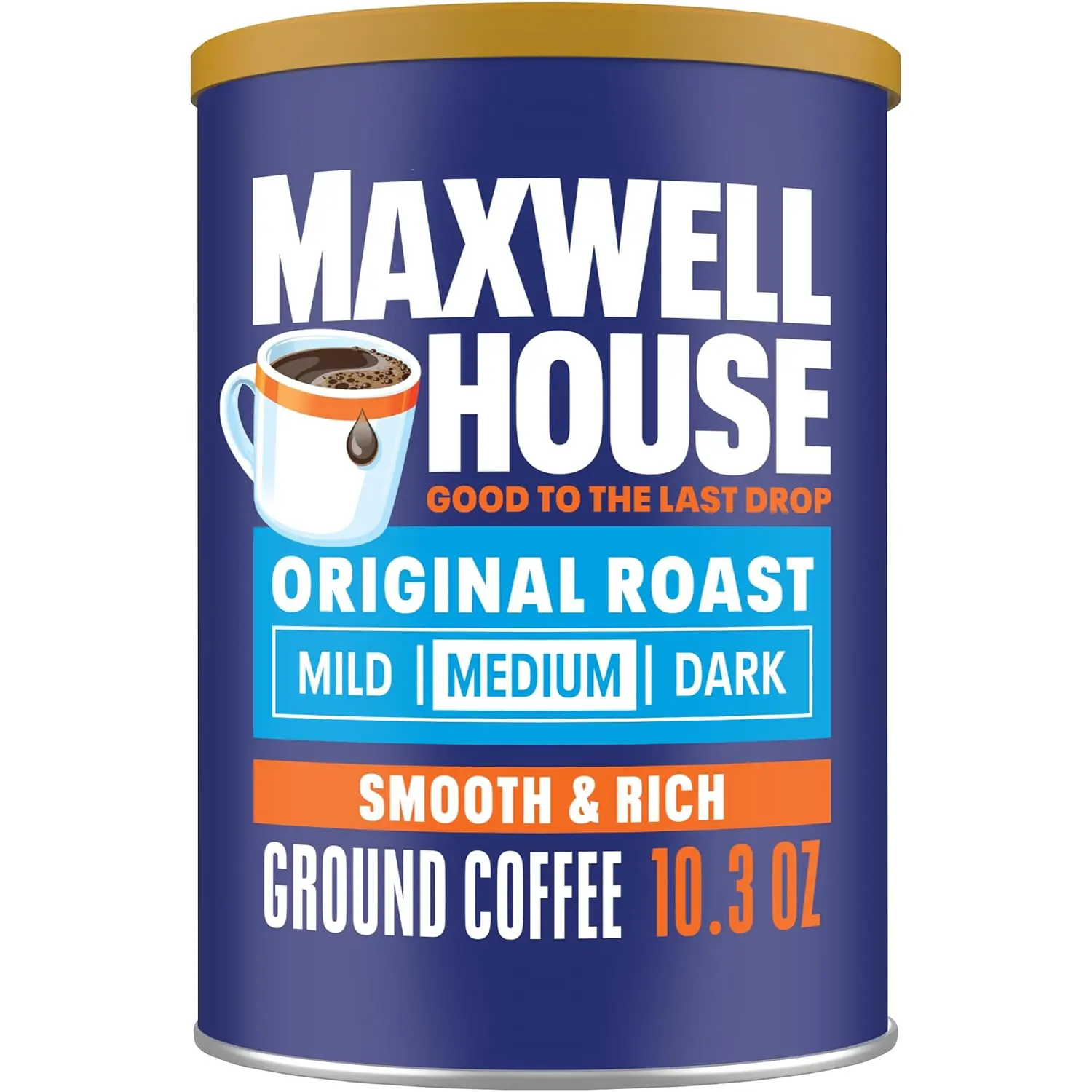 Ground Coffee, Original Roast, 10.3 oz Canister