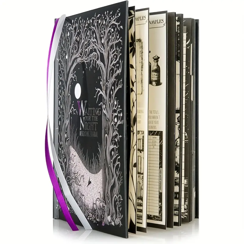 Gothic Style Planner, Weekly Planner, Weeks Planner, Notebook Planner, 1/2pcs 150 Pages Reading Diary, Lay-flat Binding Planner, Personal Planning Product for Home School Office