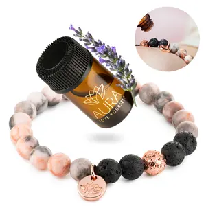 Beaded bracelet for women ,Diffuser bracelet with essential oil and lava rock with premium quality natural stone best gift for women