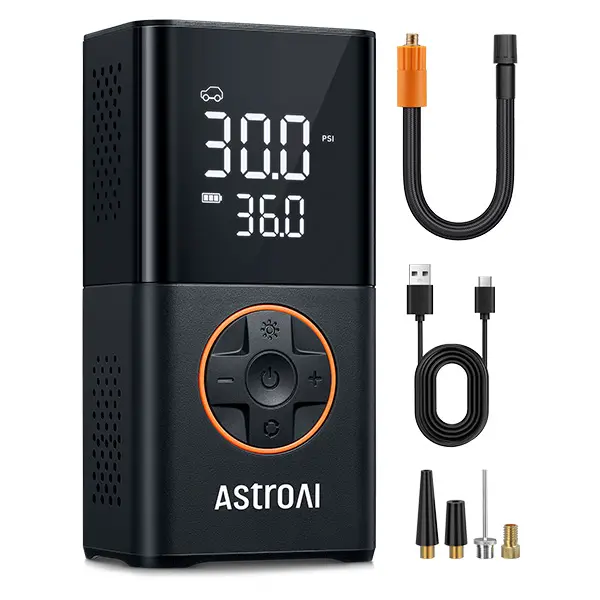 AstroAI L7 Tire Inflation Tool Portable Air Compressor with Digital Dual Values Display, 150 PSI, LED Lights, Suitable for Cars, Motorcycles, Bikes, Balls Tire Inflation Tool Tire Inflation Tool #fathersdaygift fathersdaygift