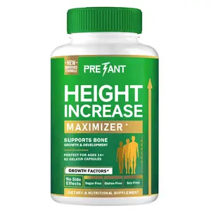 PRETANT-Growth Capsules to Grow Taller - Height Increase Maximizer with Calcium for Bone Strength -Natural Get Taller Supplement - Pack of 3 Dietary Edible Healthcare Fitness