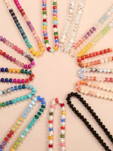 Women's Rainbow Natural Stone Beaded Necklace, Boho Style Necklace, Bohemian Style Handmade Jewelry for Daily Wear & Vacation, Beach Accessories, Modern Versatile Accessories