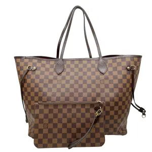 Pre-owned Louis Vuitton Damier Ebene Tote Bags Neverfull GM Tote Bag Brown