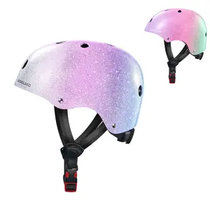 summervibes Odoland Kids Bike Helmet, Boys and Girls Sparkling Bicycle Helmet for 5-10 Ages, Suggested Fit 48-55cm, Multi-Sports Adjustable for Skating, Cycling, Skateboard Helmet