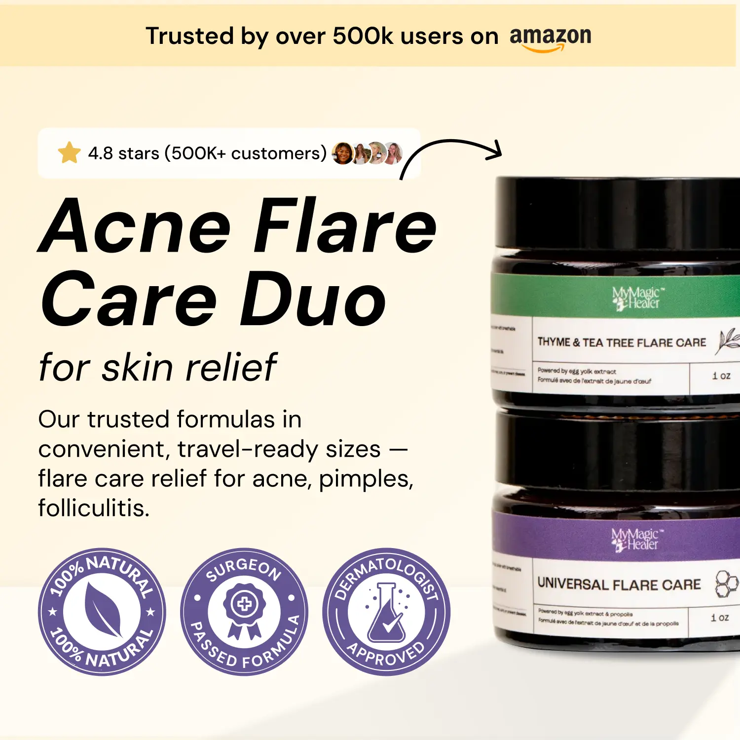 Acne Flare Care Duo Reactive Skin Solutions No Rinse Formula