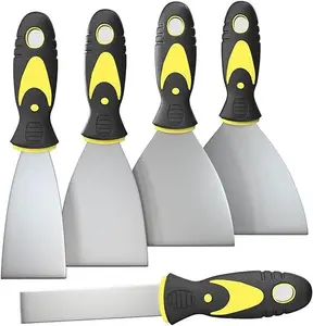 5PCS Putty Knife Set – Includes 1", 2", 3", 4", and 5" Scrapers – Durable Spackle and Paint Scraper Tools for Drywall Repair, Wallpaper Removal, Plaster and Mud Application – Rust-Resistant and Easy to Clean