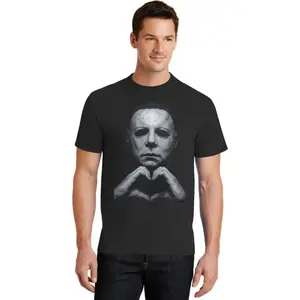 Michael Myers Heart Shirt, Horror Movie Tee, Halloween Gift, Slashers Tshirt, Retro Graphic, Spooky Season, Unisex T-shirt Plus size 4XL 5XL