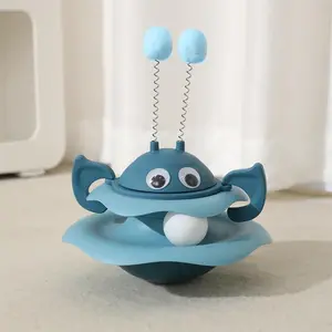 Interactive Cat Toy Tumbler Design 2025 New Tumbler Interactive Cat Toy Spring Cat Teaser for Large Medium & Small Cats Blue