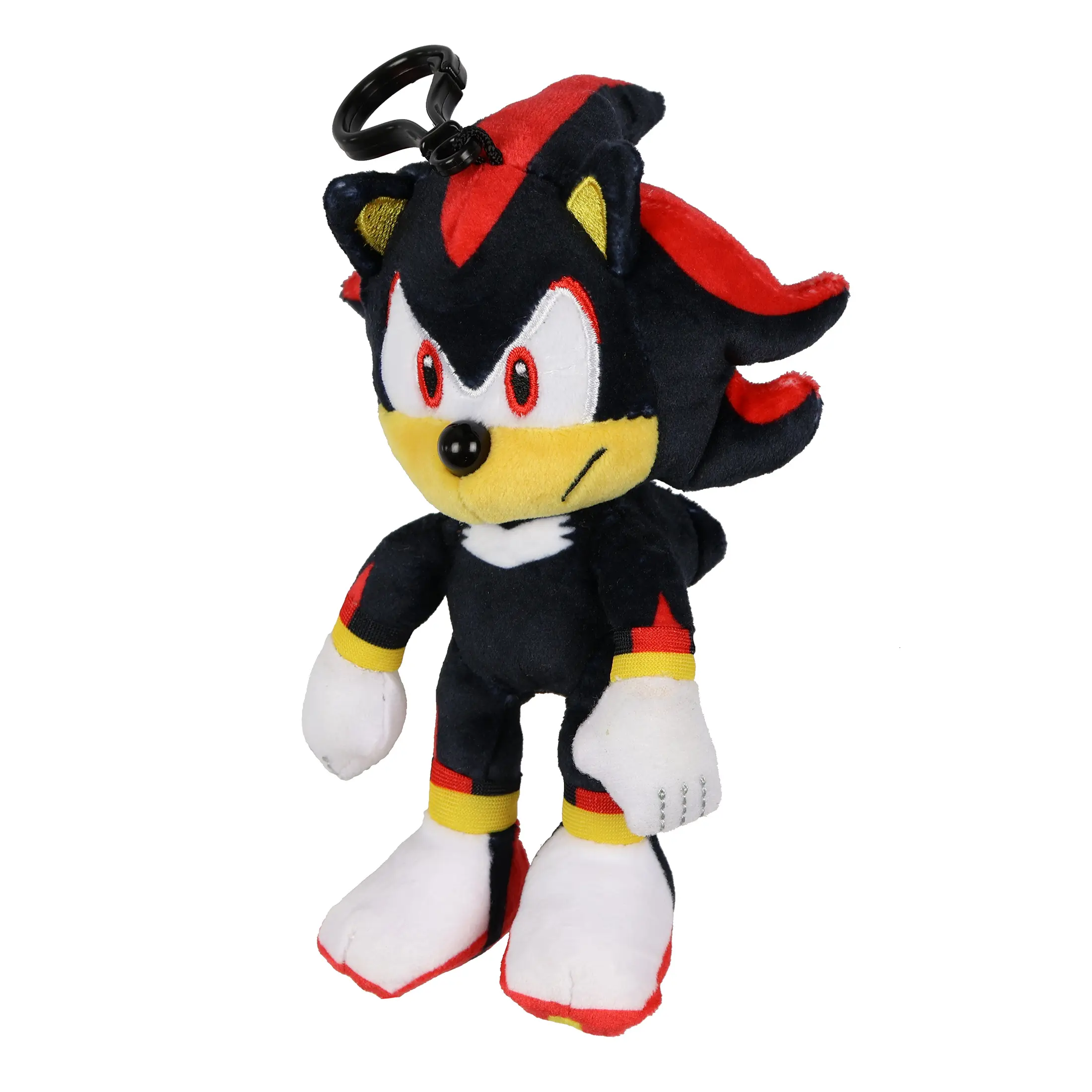 Sonic the Hedgehog Plush Keychain 4-Inch Shadow Stuffed Animal Key Ring Clip