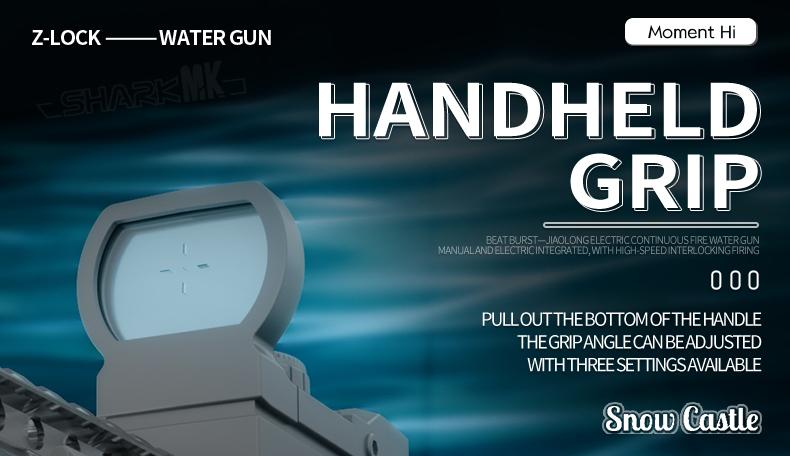 Flood Dragon 2026 New Automatic Electric Water Gun with Large Capacity Powerful Spray Super Long Shooting & Lighting Function USB Charging Cable Durable FlameSpray Toy Gift for Adults & Children