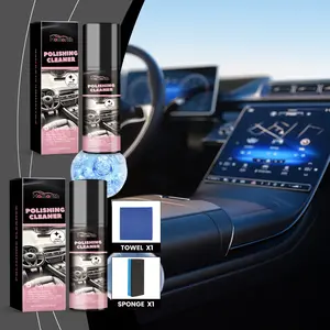 Car Interior Polishing Agent: All-in-One Interior Renewal, Stain Removal, Maintenance, Shine & Anti-Stain Solution for Dashboards, Seats & Trim
