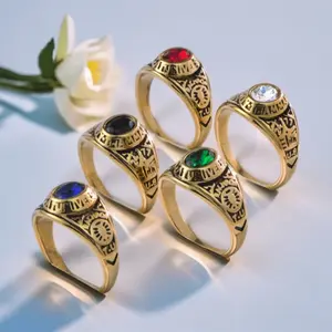 14k gold plated geometric pattern ring for men, navy style jewelry gift for wedding, birthday, wedding anniversary