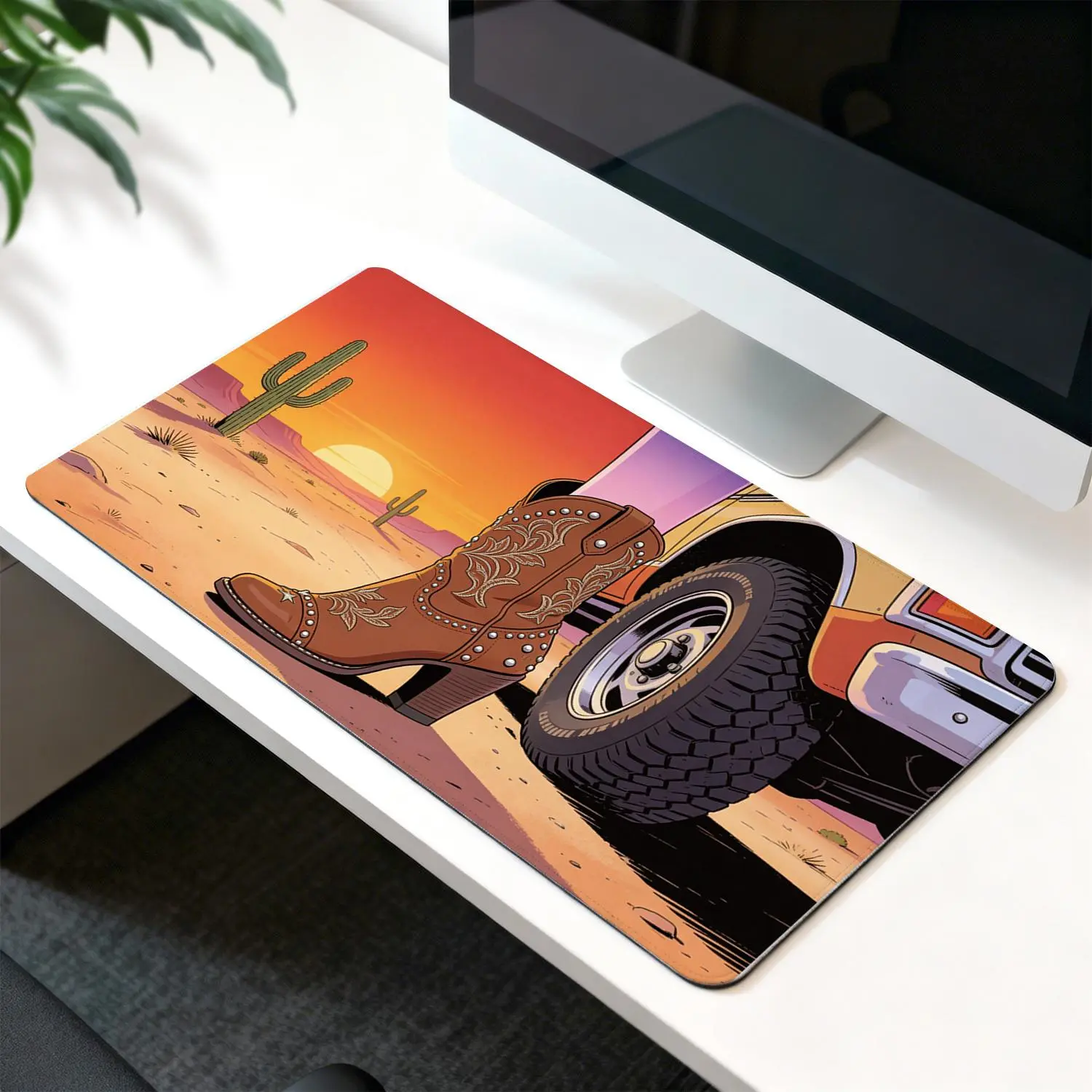 LIVEKEY Cute Puppy Beach Custom-Shaped Mouse Pad, 40x80cm Large Size, Non-Slip Base, Stitched Edges, Smooth Gaming & Office Desk Pad, Aesthetic Animal-Themed Desk Mat, Ideal Gift for Relaxing Vibes, Custom-Shaped Mouse Pads, Pad Mouse Pads