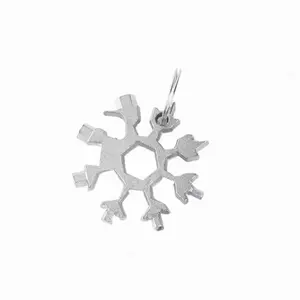 Portable Multi-Functional Snowflake Wrench, 18 in 1 Compact Hex Wrench for Versatile Use, Mini Snowflake Spanner for Easy Repairs